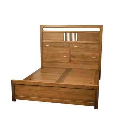 China Solid Wood Solid Wood Double Bed Designs Double Bed Wood for sale