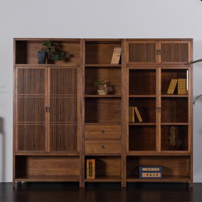 China Solid Wood Bookcase Wall Shelf Wood Bookcase Furniture Wooden Display for sale