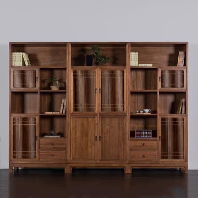 China Chinese Solid Wood Study Room Shelf Solid Wood Bookcase for sale