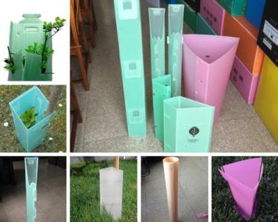 China Shockproof Corrugated Plastic Tree Guards Shelter 200GSM for sale