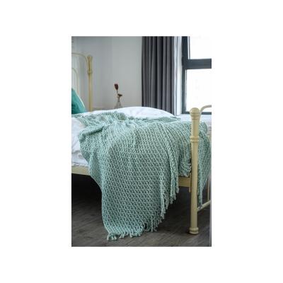 China Anti-Pilling Fashion Customized Solid 100 Office Covering Luxury Acrylic Nap Blanket Sofa Blanket Throw for sale