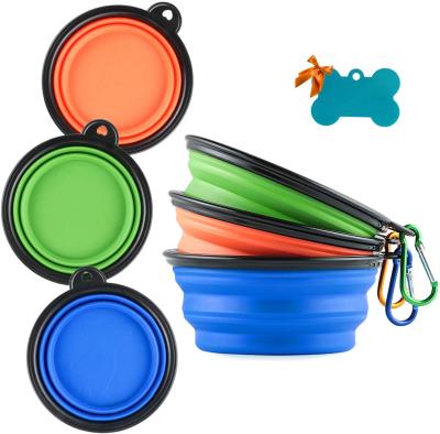 China Fashion Design Pet Dish Good Price Silicone Dog Food Attractive Viable Collapsible Bowl Pet Collapsible Bowl for sale