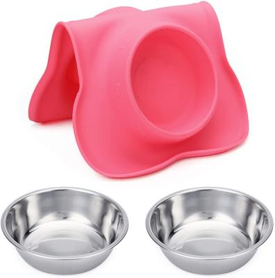 China 2022 Viable Hot Selling Anti Ant Pet Bowl Wholesale Hot Selling Stainless Bowl For Dogs Travel Pet Bowls for sale