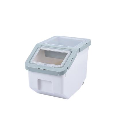 China Wholesale Viable Pet Large Capacity Bucket Moisture Proof Container With Flip Dog Cat Food Storage Container Dog Food Container for sale