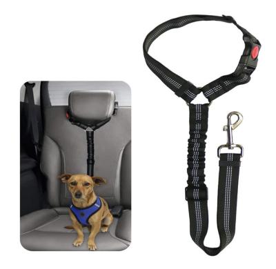 China Amazon Pet Reflective Hot Selling Car Seat With Safe Belt Adjustable Dog Pet Collar Dog Collar Leash for sale