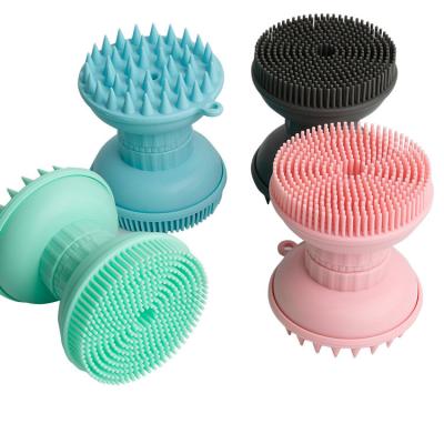 China Hot Stocked Selling 2021 2 in 1 Comfortable Cat Dog Tool Pet Bath Clean Brush Hair Scalp Brush Pet Grooming Brush for sale