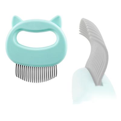 China New Viable Pet Hair Stainless Steel Comb Sweep Efficient Shedding and Dematting Undercoat Rake Comb Massaging Grooming Cleaning Tool for sale