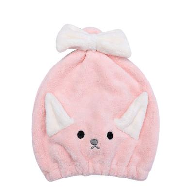 China Cute Cartoon Princess Dry Hair Hat Viable Creative Quick-drying Towel Dry Hair Towel Coral Velvet Absorbent Wipe Head for sale