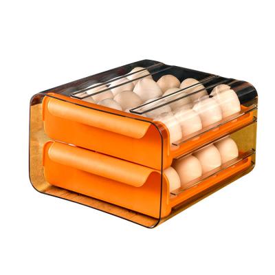 China Freshness Preservation 32 Double Layer Egg Storage Box Drawer Type Fuse Box Kitchen Refrigerator For Egg Container For Refrigerator for sale