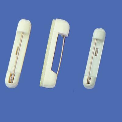 China Factory Wholesale White Plastic Name Tags Safety Pin for sale