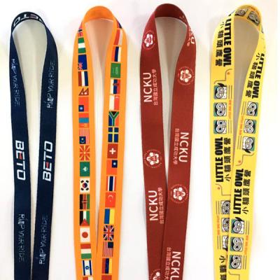 China Promotional Polyester Lanyard In Heat Transfer Sublimation Printing For ID Card for sale