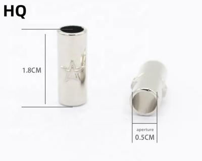 China New Custom Wholesale Cord Elastic Cord Stopper End Stopper End Stopper Metal Spring Spring Lock Nickel Free for sale