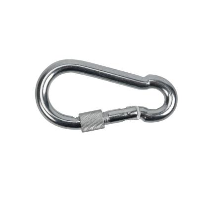 China DIN5299 General Industry SHS660 6*60mm Metal Snap Hook With Screw Galvanized , Normal Steel for sale