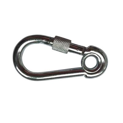 China General industry SHE880 8*80mm galvanized and normal steel with eyeylit and screw safety snap hook for sale