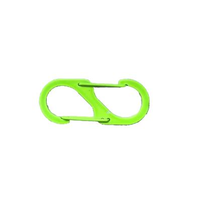 China 25*60mm double mini S hook aluminum carabiner backpack of the double staple for sale