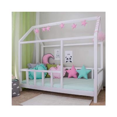 China Modern Montessori Solid Drawer Designs Girls Pine Wood OEM ODM Chocchick Kids Playing Room Baby Toddler Cradle Solid Bed for sale