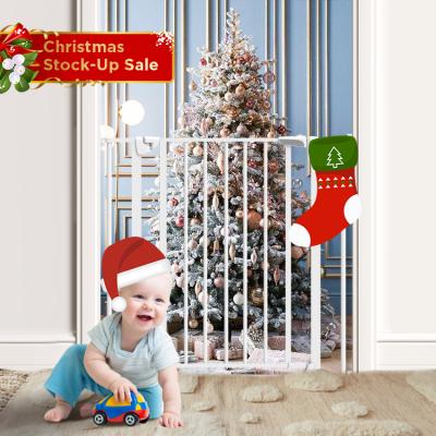 China Black ABS+Metal Chocchick Child's Play Pets Retractable Wall Stair Gate Kids Protector Yard For Or Wood Mesh Baby Safety Gate for sale