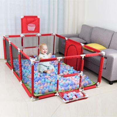 China 2021 New Design Hot Sale Portable Multifunctional Kids Safety Modern Plastic Play Yard Fence Baby Playpen Indoor Playyard for sale