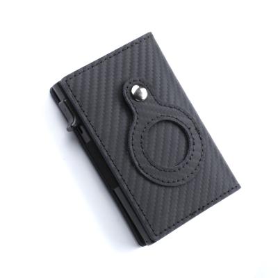 China Fashion Not Easy To Drop Metal Wallet Automatic Pop Credit Card Holder Wallet Leather for sale