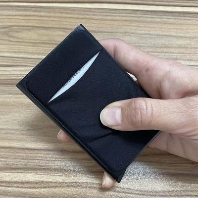 China Fashion Luxury Rfid Blocking Minimalist Credit Holder Box Noise Wallet Card Holder for sale