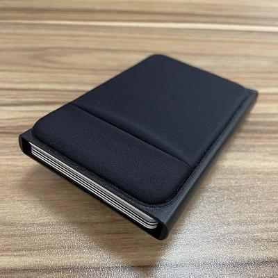 China Fashion Bank Card Holder Metal Rfid Wallet Anti Degaussing Noise Up Card Credit Card Holder Anti Theft for sale