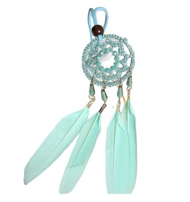 China Gypsy Accept Small Natural Crystal Stone Dream Car Pendant OEM Chinese Wind Chime Catcher Dreamcatcher for sale