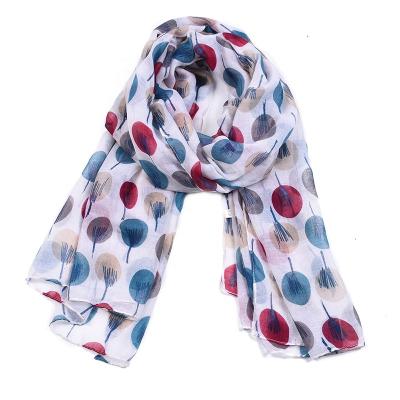 China Hot sale tacky veil long and loop scarf women tree pattern ladies small infinity scarf for sale