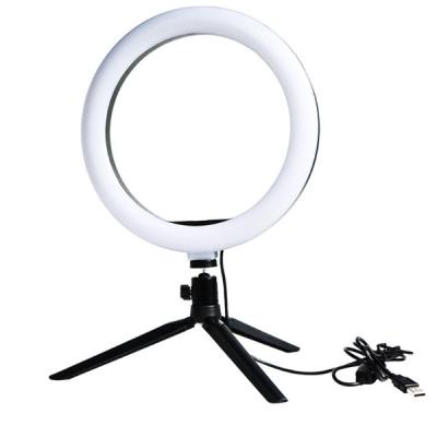 China Mini Led Selfie Ring Light Live Broadcast Ring Table Lamp Led Foldable With Tripod Stand Outdoor for sale