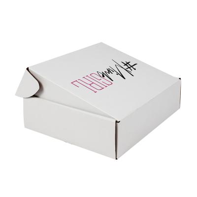 China Recyclable Custom Pink White Plain Yongjin Kraft Corrugated Paper Tuck Top Mailing Shipping Boxes With Logo for sale