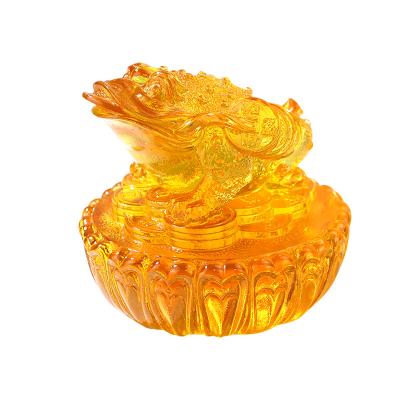 China Viet Nam Colored Glass Ornaments Geomantic Omen Golden Toad Various Kinds of Colored Glass Crafts for sale