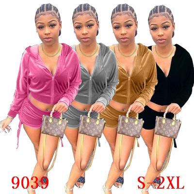 China 2021 Two Piece (0.6) 9039 Summer Logo N Equipment Custom Wholesale Casual QUICK DRY Tracksuit Set For Women for sale