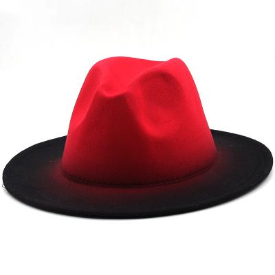 China JX-3024242 Men's Hot Sale Velvet Solid Color Vintage Casual Hat Jazz Hat Soft Wool Top For Men for sale