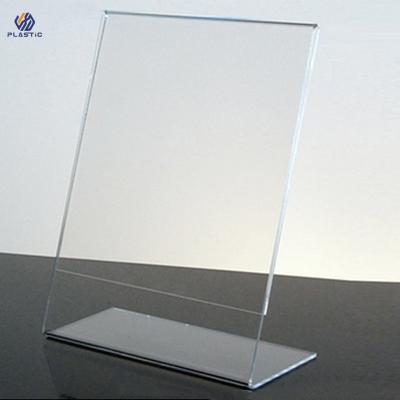 China 100% Virgin PMMA Acrylic Sign Holder Table Top With Custom Logo Modern Style for sale