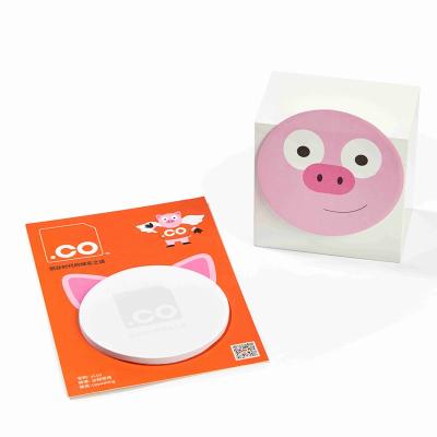 China Lovely cartoon notes stationery maker custom shape pig self-adhesive professional sticky notes sticky notes with logo for sale