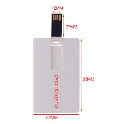 China Memory Storage 3.0 Full Color Printing Business Card Usb 2.0 Popular Gift Advertising 8gb Pendrive 16gb Plastic Credit Card Usb Flash Drive for sale