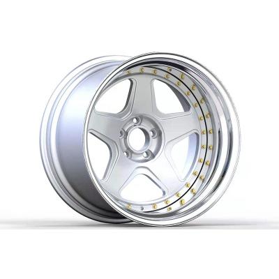 China Forged Aluminum Alloy Wheels 5*112 5*120 2 Pieces Polished Wheel Rims for sale