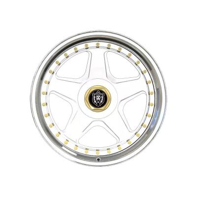 China Aluminum Two Piece Custom Forged Alloy Wheels With Deep Concave Type For Car Rims for sale