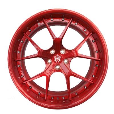 China Hot Sale 2pieces Aluminum Custom Forged Wheels 19 20 21 Inch Car Alloy Forged Wheel Rims for sale