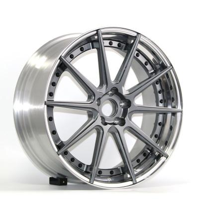 China Aluminum Customized 2 Piece Deep Concave With Polish Lip Forged Wheel In 20 21 Inch Passenger Car Wheel for sale