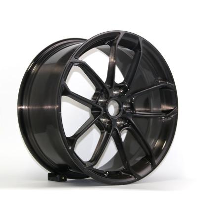 China Aluminum Forged Wheel Rim In Bright Brush Black 18 19 20 21 Inch Race Car for sale