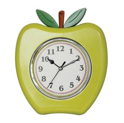 China Simple antique clock fruit apple style face wall clock the most popular item in tik tok amazon apple for sale