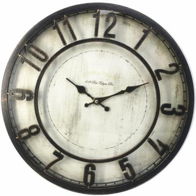 China BREF Number 3D Color Handwork Wall Clock Home Decor Antique Bronze Special Home for sale