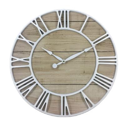 China CREATIVE 18 inch MDF wall clock with white Roman numerals for sale