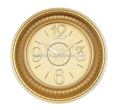 China European style simple antique popular large round wall clock plastic quartz wall clock for sale