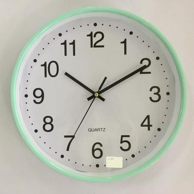 China Simple design simple promotional plastic fashionable round wall clock quartz plastic wall clock for sale