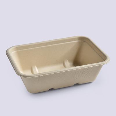 China Custom Logo Printed Food Containers Bagasse Biodegradable Paper Bowls 500ml 700ml 800ml 1000ml Minimalist Disposable Tableware for sale