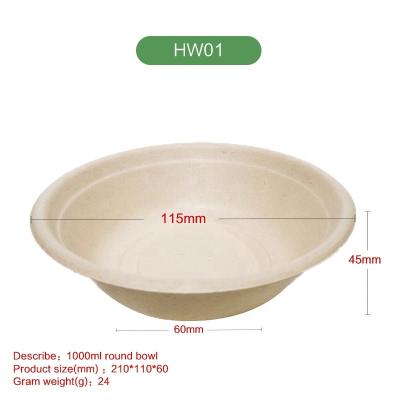 China Sustainable Disposable 32oz Pulp Bowl With Dome Lid Is Biodegradable for sale