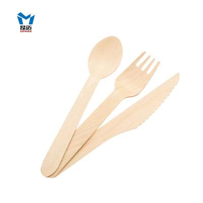 China Disposable Disposable Wooden Cutlery Set | Forks, Knives, Spoons | All-Natural Biodegradable and Compostable Utensils | Eco-Friendly for sale