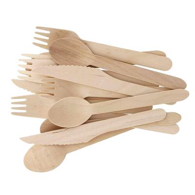 China New Products Sustainable Hot Knife Fork Spoon Sets Wooden Coffee Spoon With Fork for sale