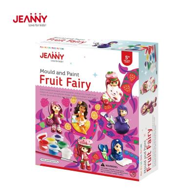 China Promotional Jeanny's Original Design DIY Children Painting Toys Cast and Paint Fairy Fruit Girl Painting Children for sale